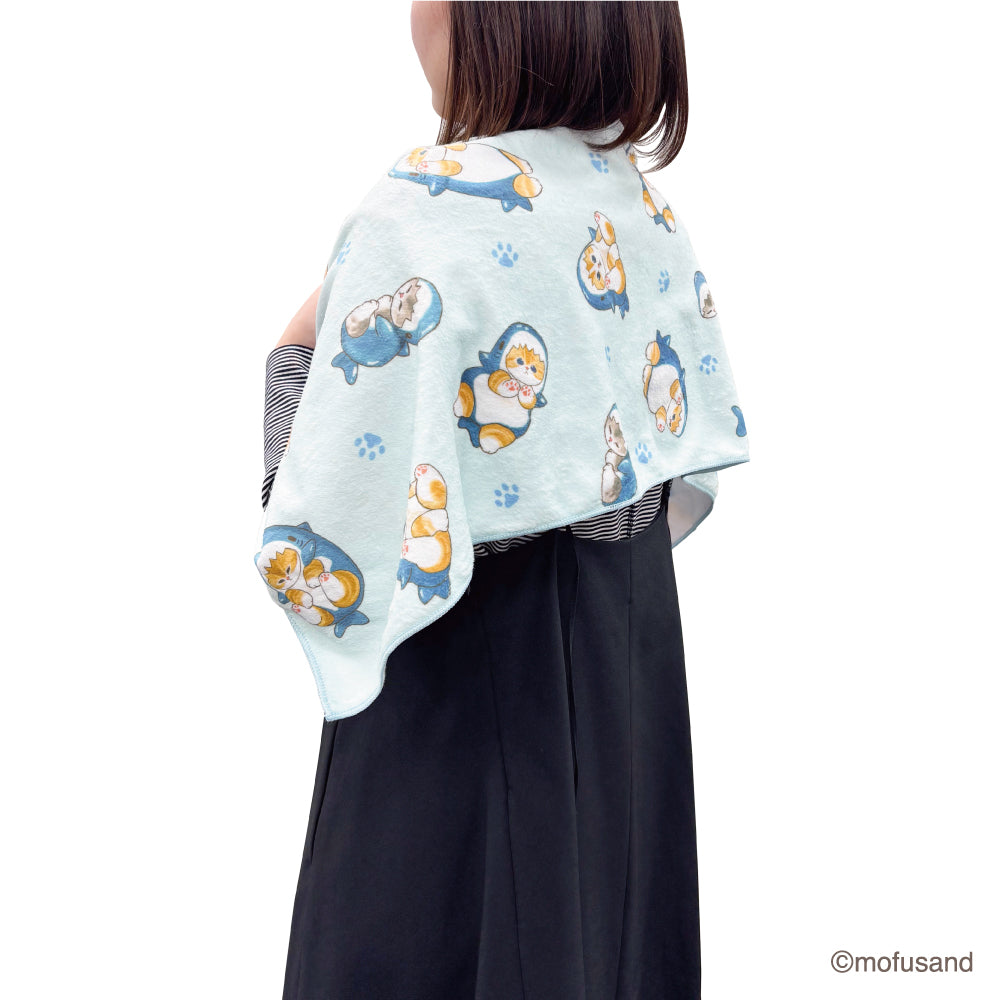 mofusand Quick-Dry Face Towel (Shark Meow)
