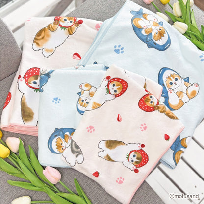 mofusand Quick-Dry Face Towel (Shark Meow)