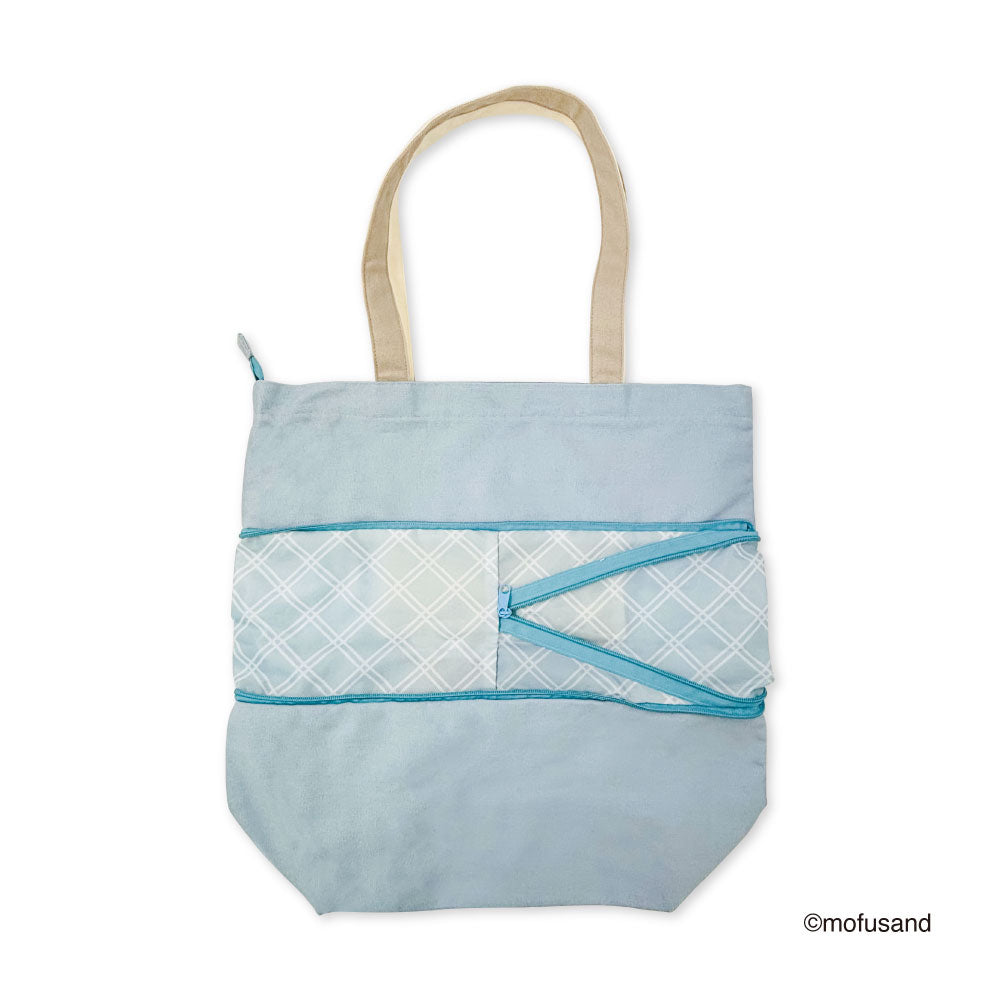 mofusand Expandable Tote Bag L (Blue)