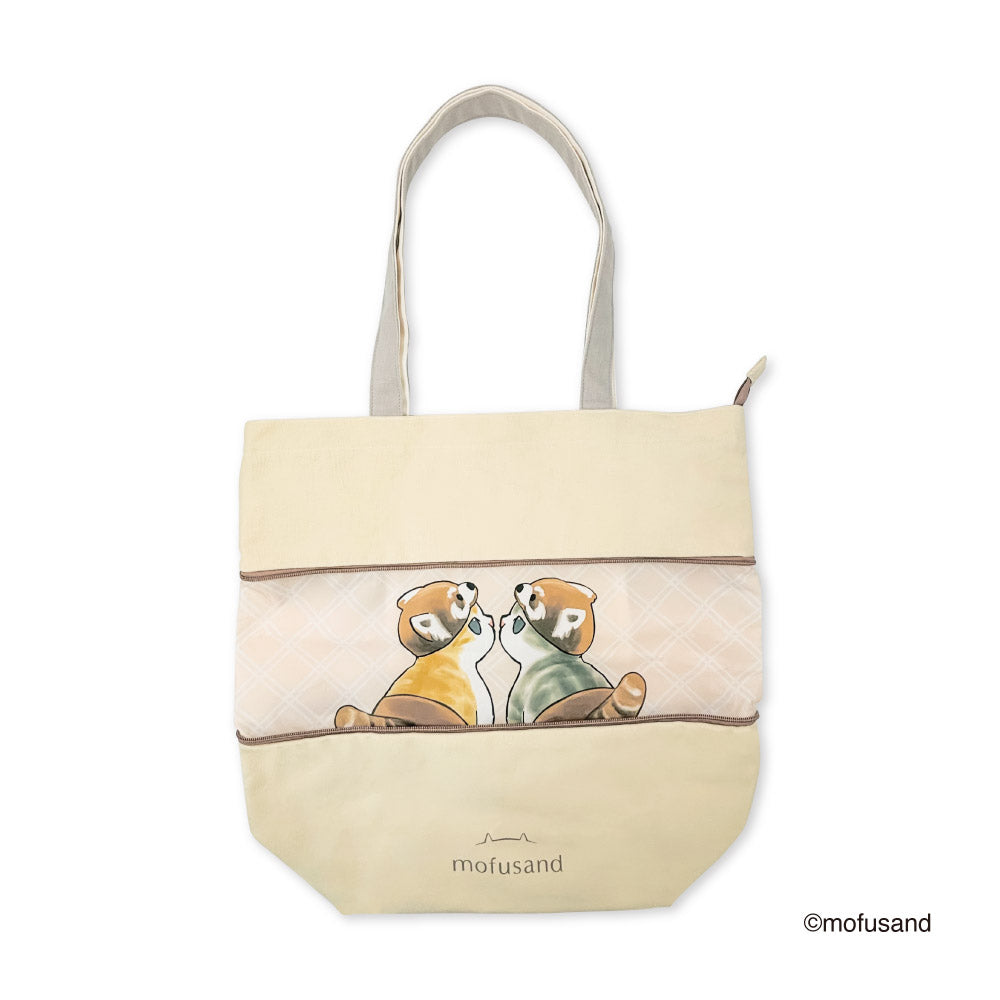 mofusand のびるトートバッグ L(ベージュ)