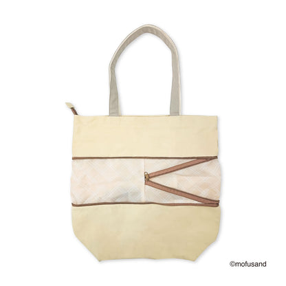 mofusand のびるトートバッグ L(ベージュ)