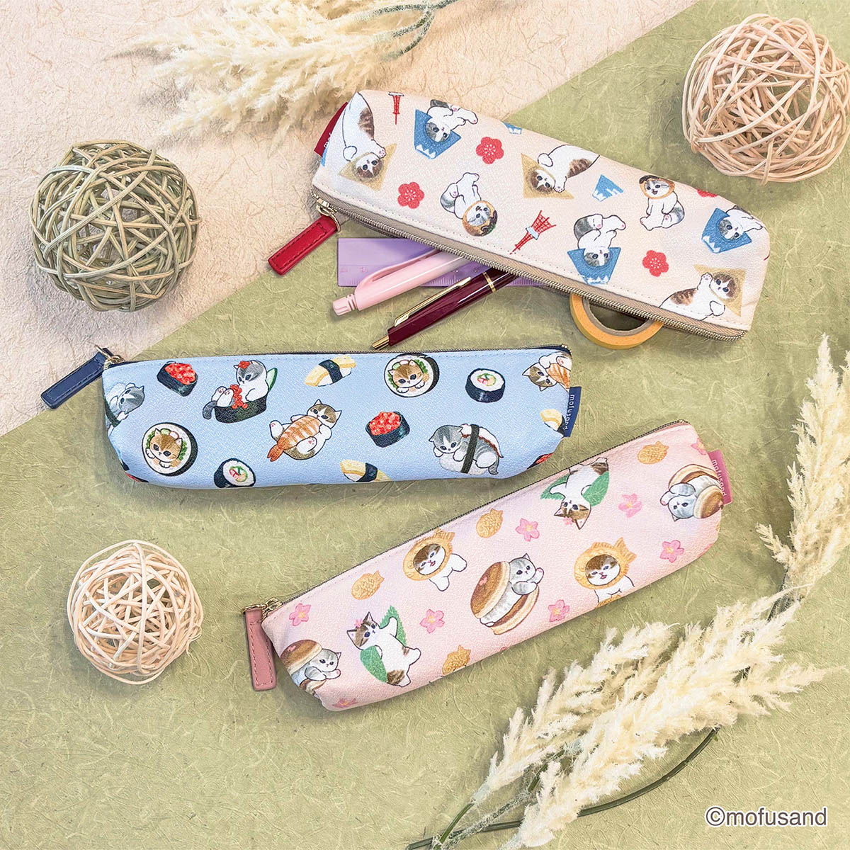 mofusand Slim Pen Pouch Chirimen (Local)