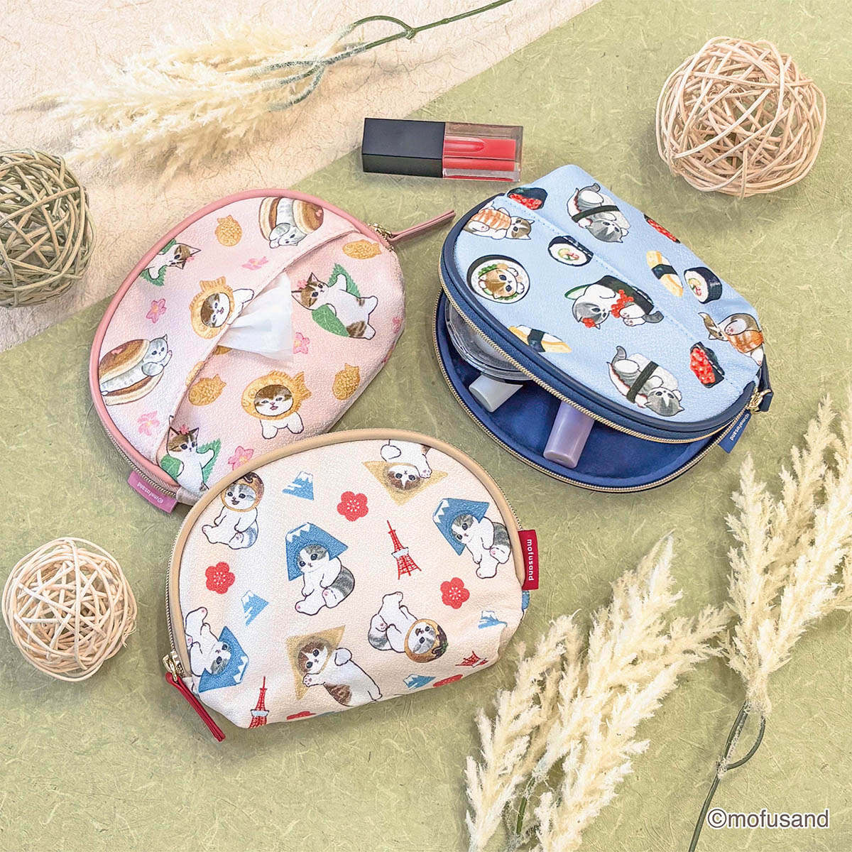 mofusand ティッシュポーチ ちりめん(和菓子) | mofusandもふもふ