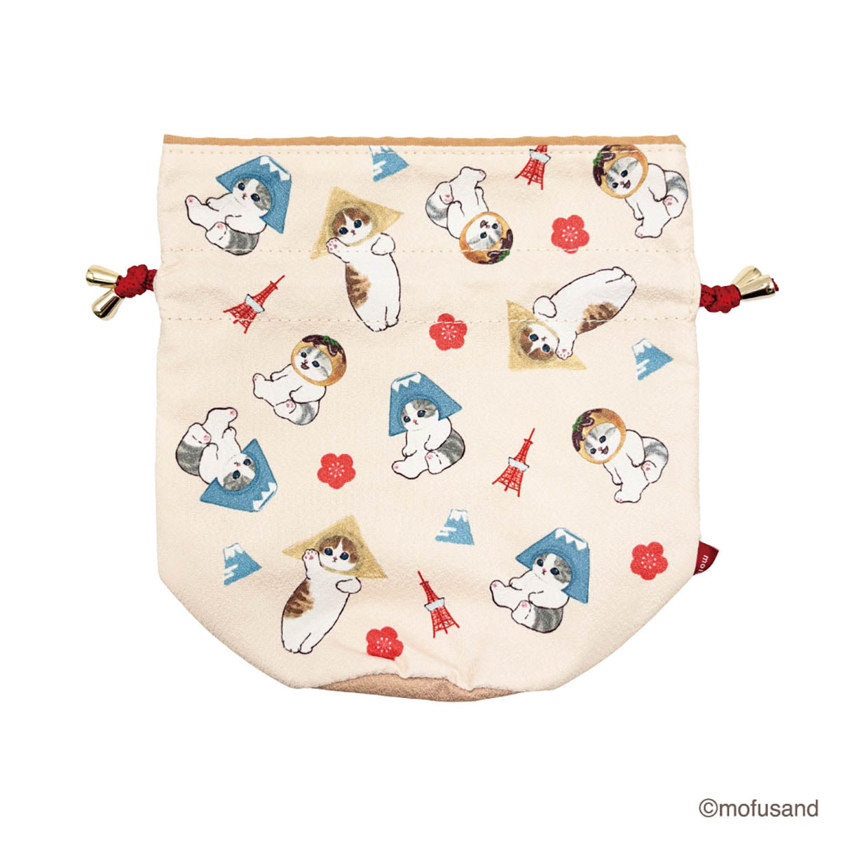 mofusand Drawstring Bag Chirimen (Local)