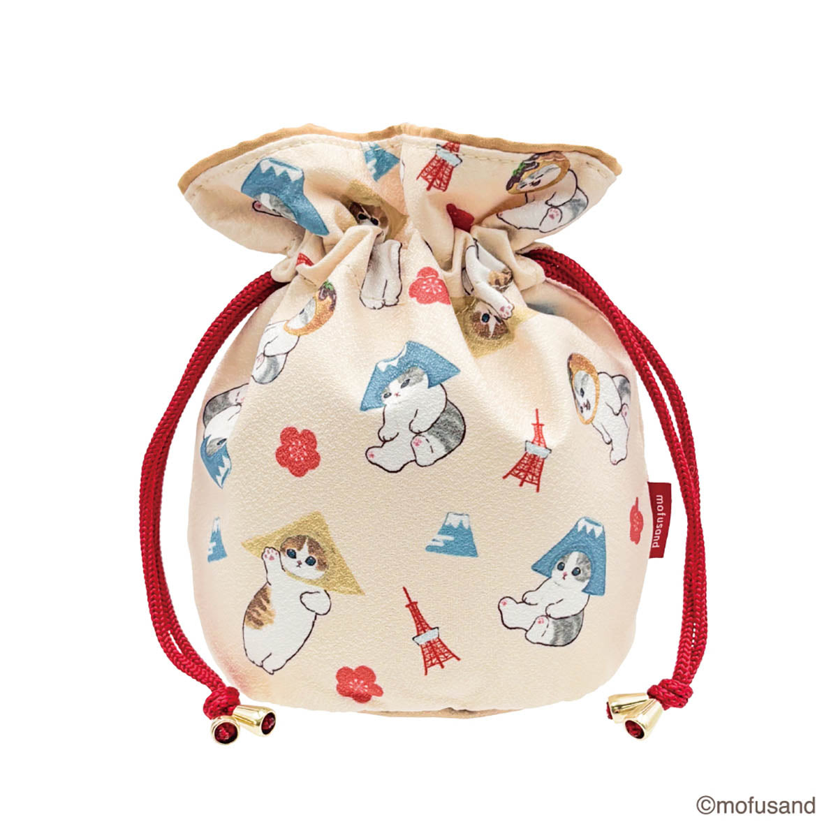 mofusand Drawstring Bag Chirimen (Local)