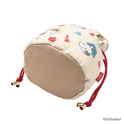 mofusand Drawstring Bag Chirimen (Local)