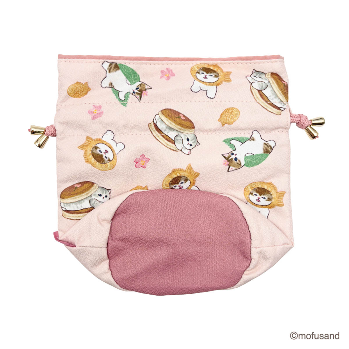 mofusand Drawstring Bag Chirimen (Wagashi)