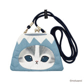 mofusand Face Clasp Purse Chirimen (Mt. Fuji Meow)