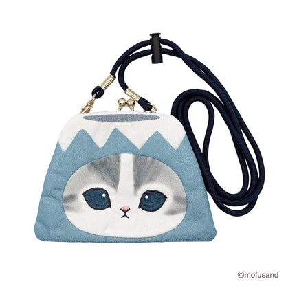 mofusand Face Clasp Purse Chirimen (Mt. Fuji Meow)