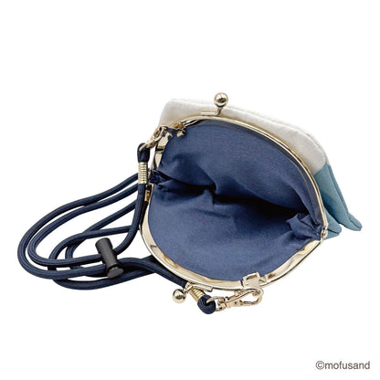mofusand Face Clasp Purse Chirimen (Mt. Fuji Meow)