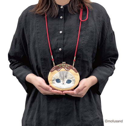 mofusand Face Clasp Purse Chirimen (Takoyaki Meow)