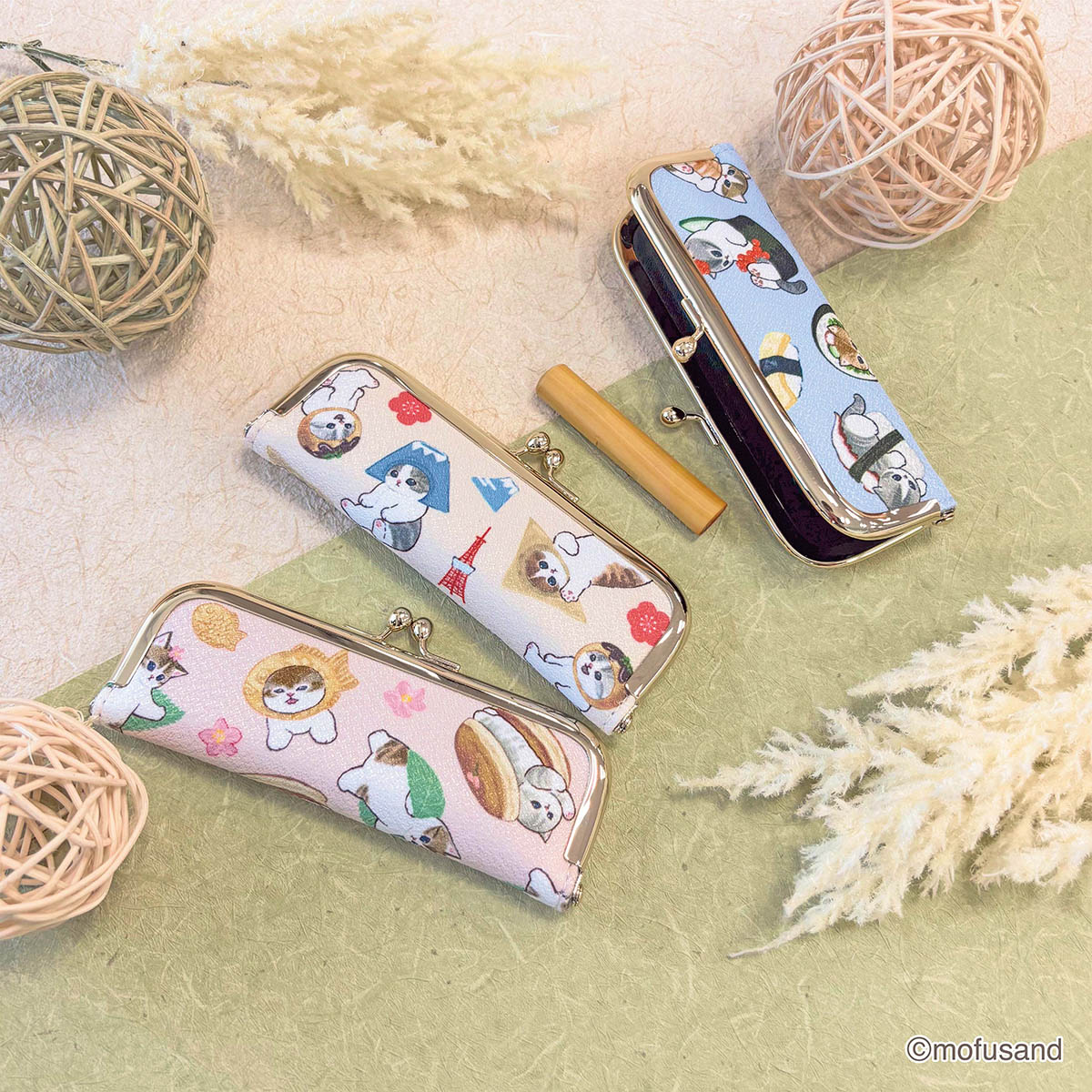 mofusand Seal Case Chirimen (Sushi)