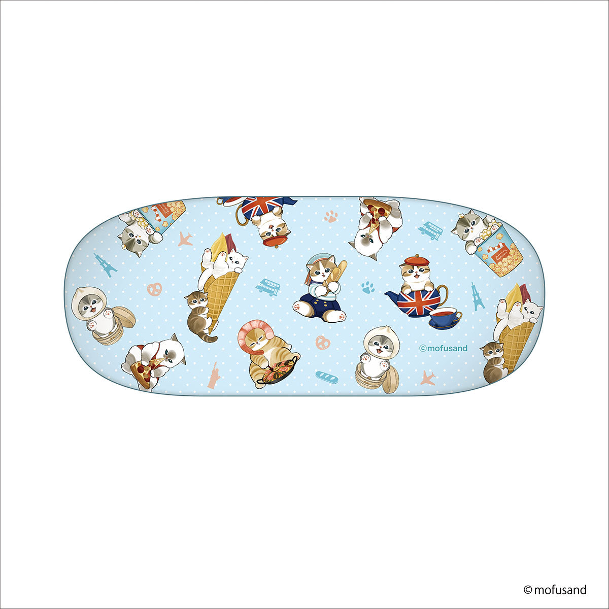 mofusand mofumofu journey Glasses Case (Blue)