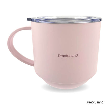 mofusand Stacking Stainless Mug with Lid (Dinosaur Meow)