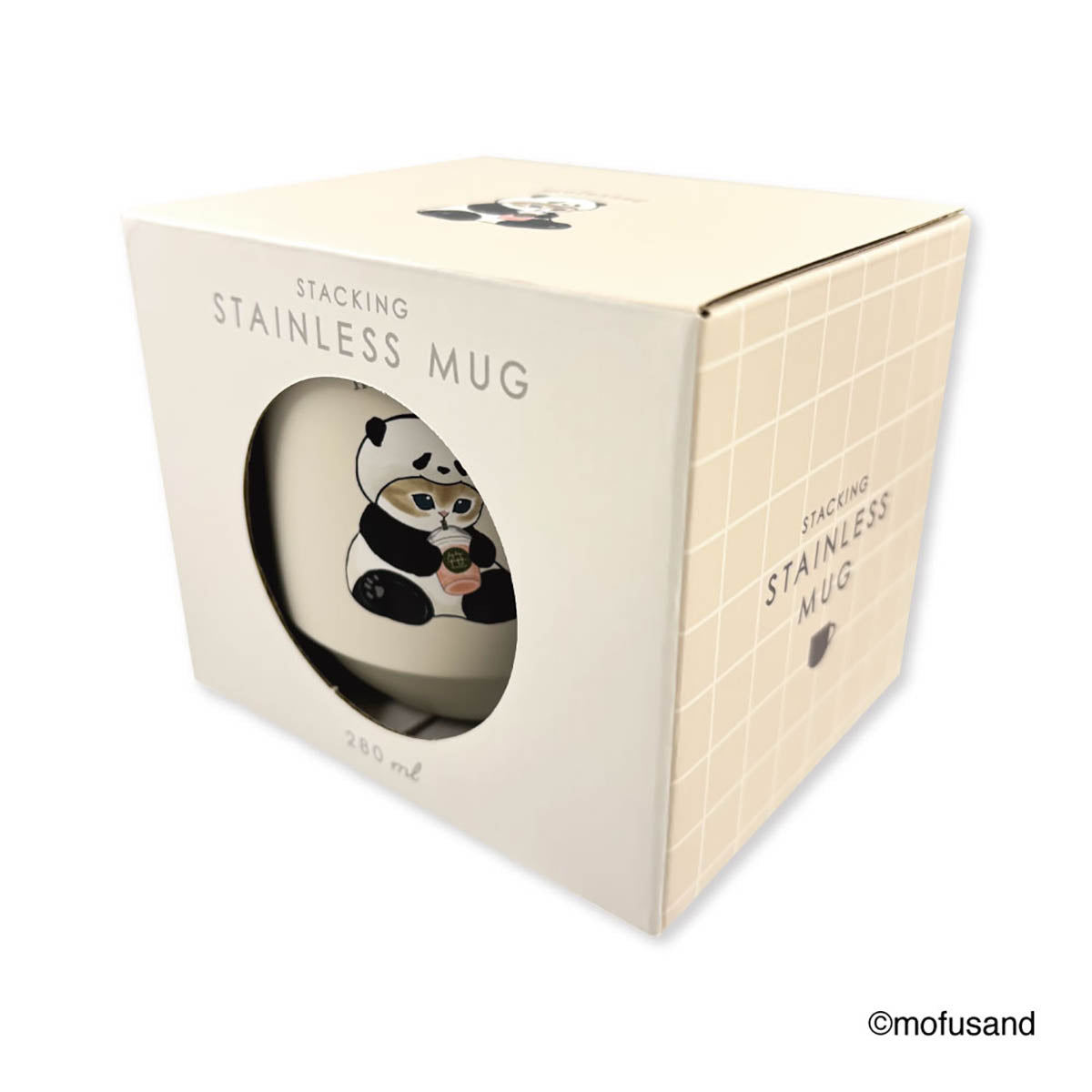 mofusand スタッキング蓋つきステンレスマグ(パンダにゃん) | mofusand