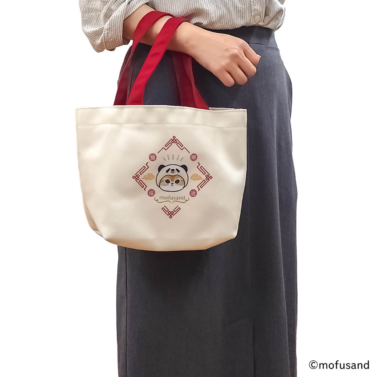 mofusand トートバッグ パンダにゃん(レッド) | mofusandもふもふ