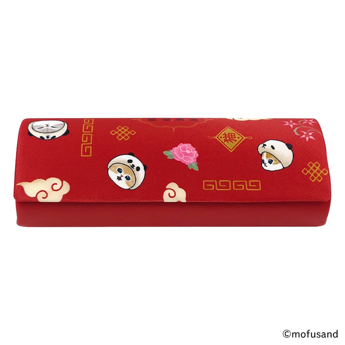 mofusand 眼鏡盒 熊貓貓(紅色)