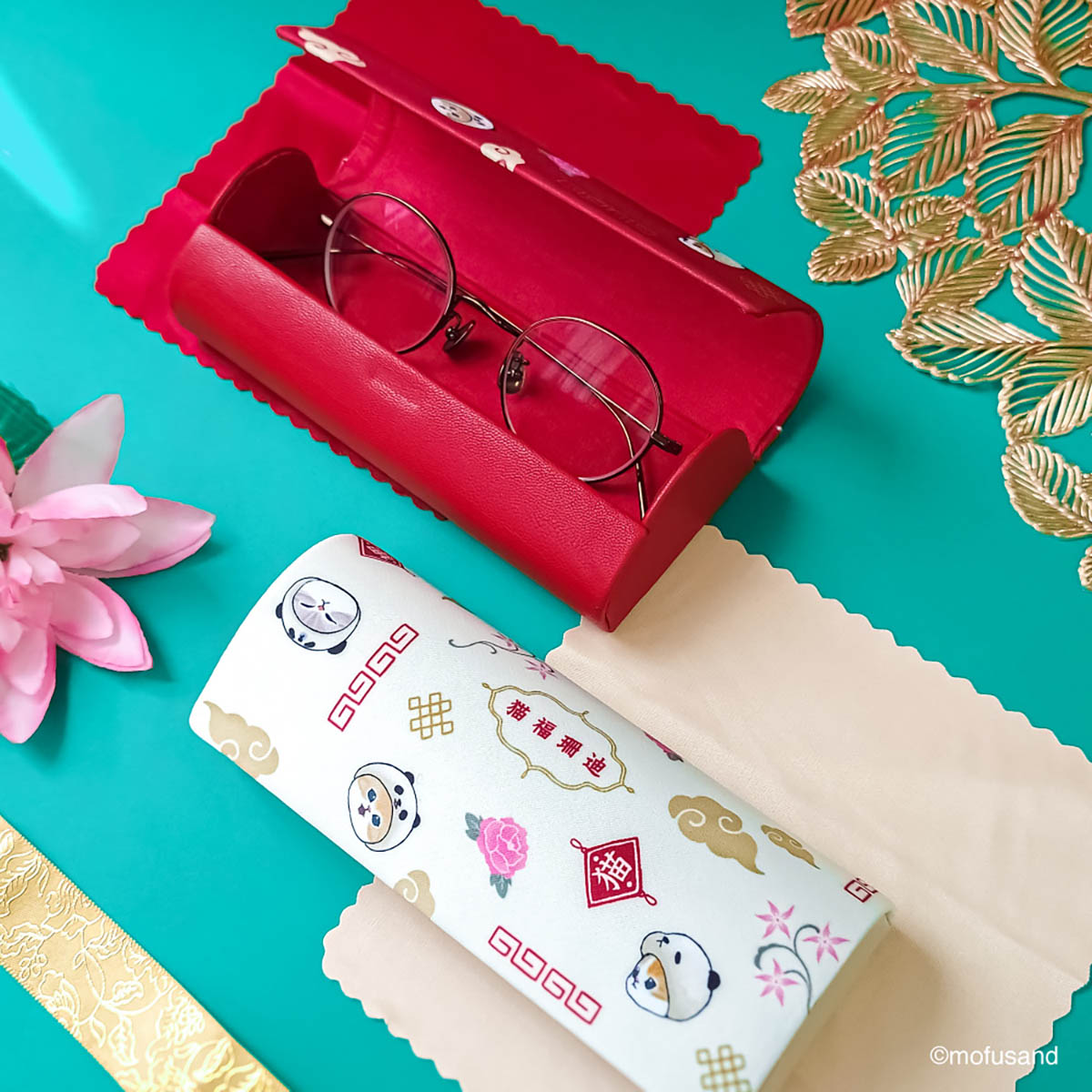 mofusand メガネケース パンダにゃん(レッド) | mofusandもふもふ