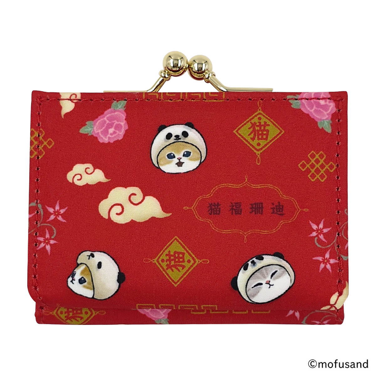 mofusand Mini Wallet - Panda Meow (Red)