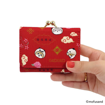mofusand Mini Wallet - Panda Meow (Red)