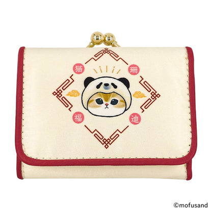 mofusand Mini Wallet - Panda Meow (Ivory)
