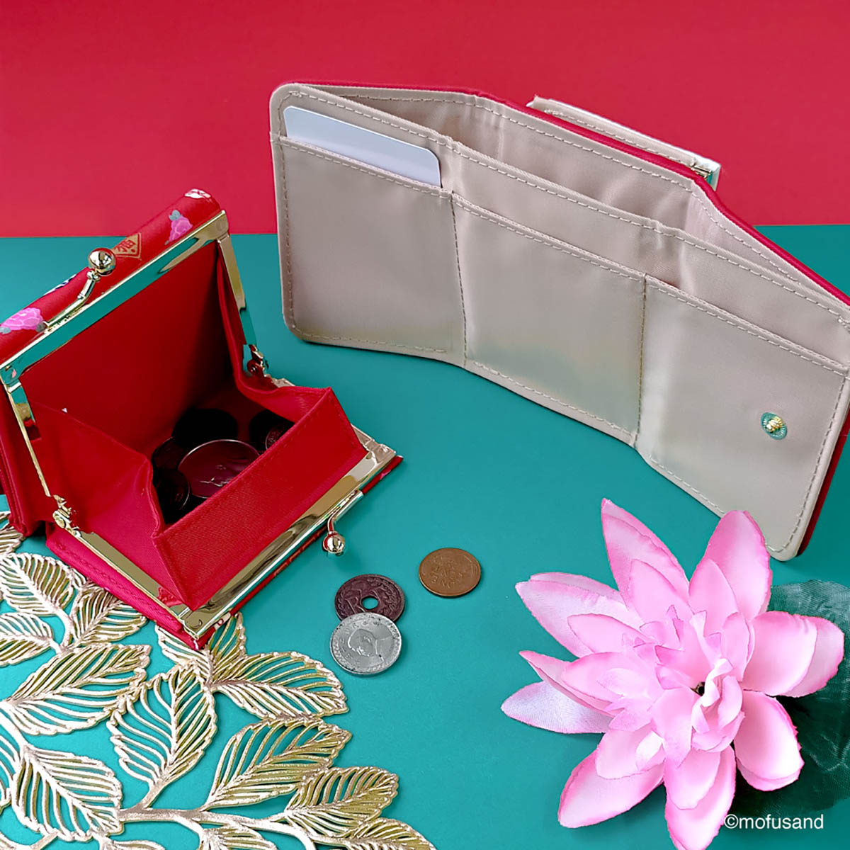 mofusand Mini Wallet - Panda Meow (Ivory)