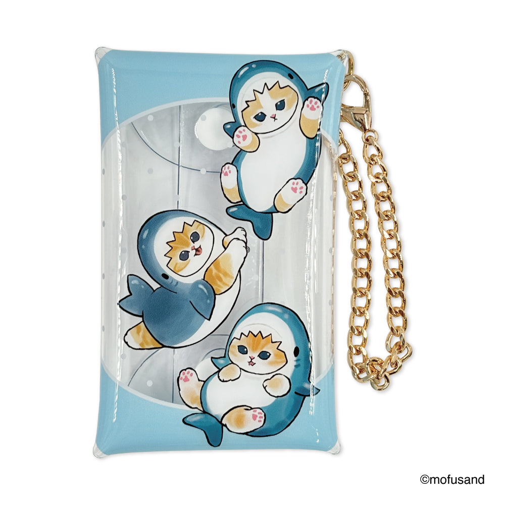 mofusand Clear Multi Case S with Chain (Shark Meow)