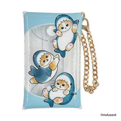 mofusand Clear Multi Case S with Chain (Shark Meow)