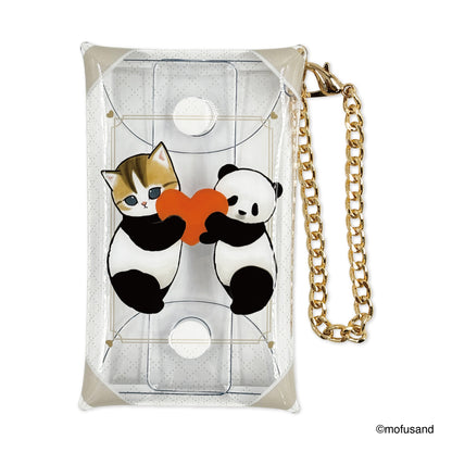 mofusand Clear Multi Case S with Chain (Panda Meow)