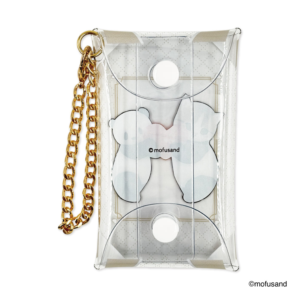 mofusand Clear Multi Case S with Chain (Panda Meow)