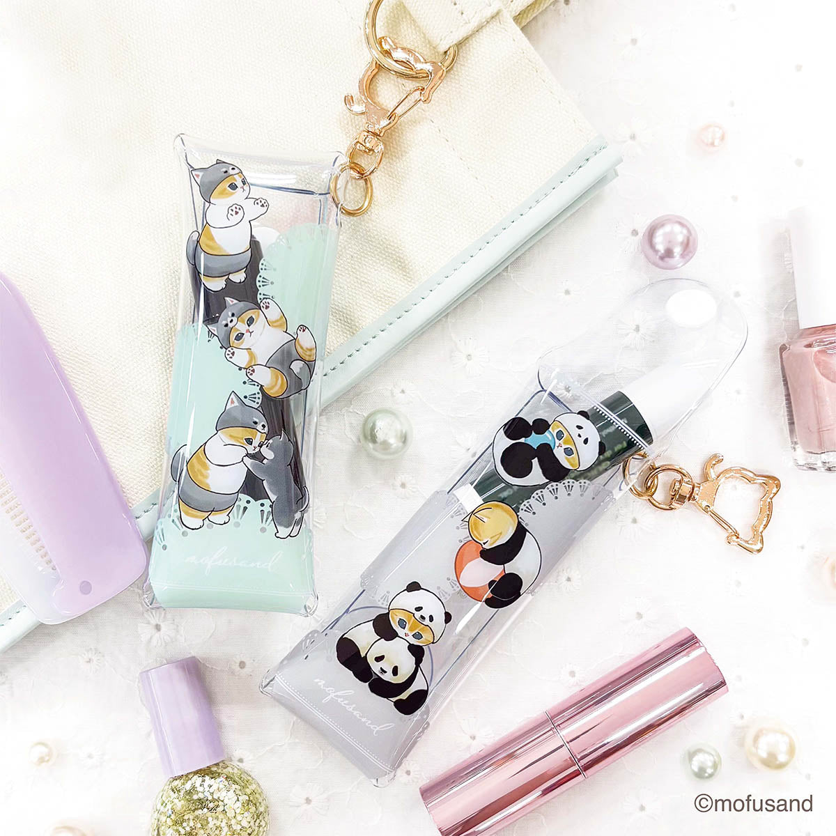 mofusand Clear Lip Case (Panda Meow)