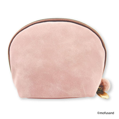 mofusand 圆形收纳包 Botanical（粉色·兔猫）