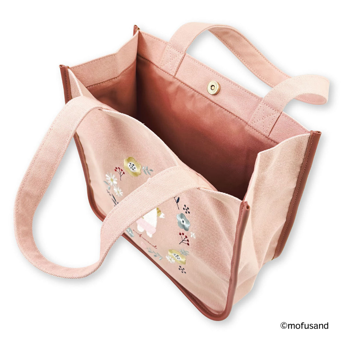 mofusand 托特包 Botanical（粉色·兔猫）