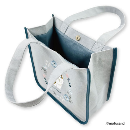 mofusand 토트백 보타니컬 (블루 · 롱헤어냥)