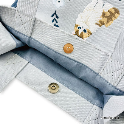 mofusand 토트백 보타니컬 (블루 · 롱헤어냥)