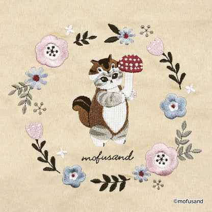 mofusand トートバッグ ボタニカル(ベージュ・りすにゃん)