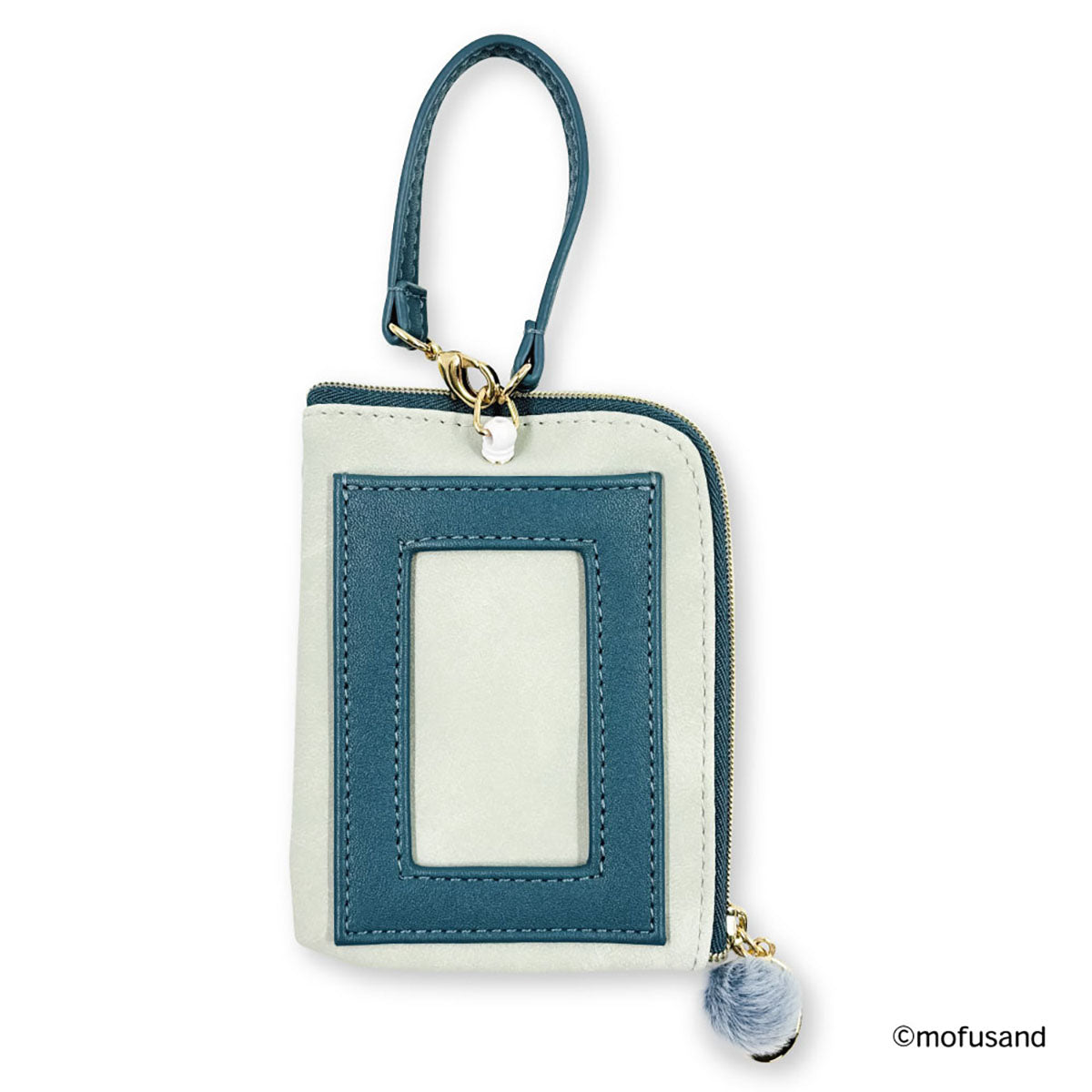 mofusand 데일리 파우치 보타니컬 (블루 · 롱헤어냥)