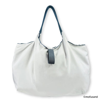 mofusand 자수 에코백 보타니컬 (블루 · 롱헤어냥)