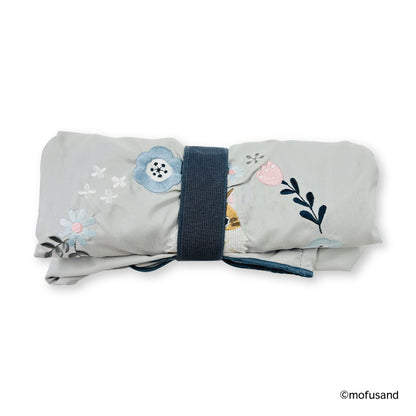 mofusand 자수 에코백 보타니컬 (블루 · 롱헤어냥)