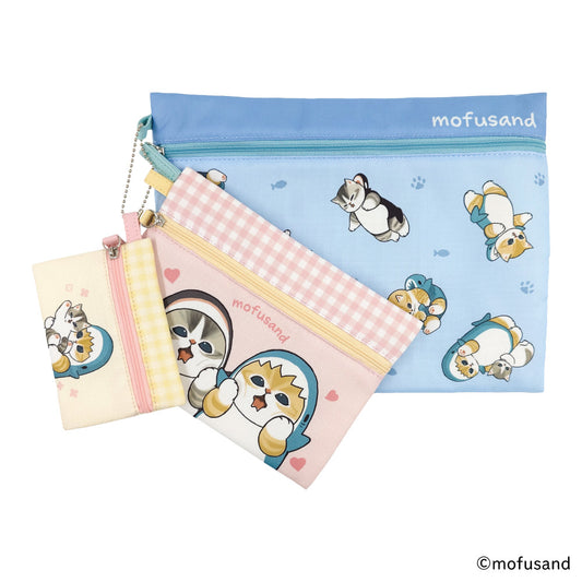 mofusand 3連ポーチ サメにゃんたちの仲良しDays
