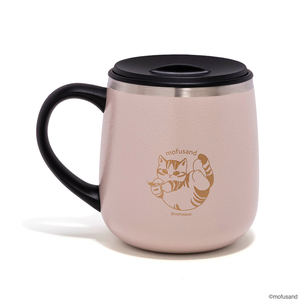 mofusand Stainless Mug with Lid SHORT (Pink)