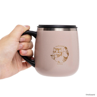 mofusand Stainless Mug with Lid SHORT (Pink)