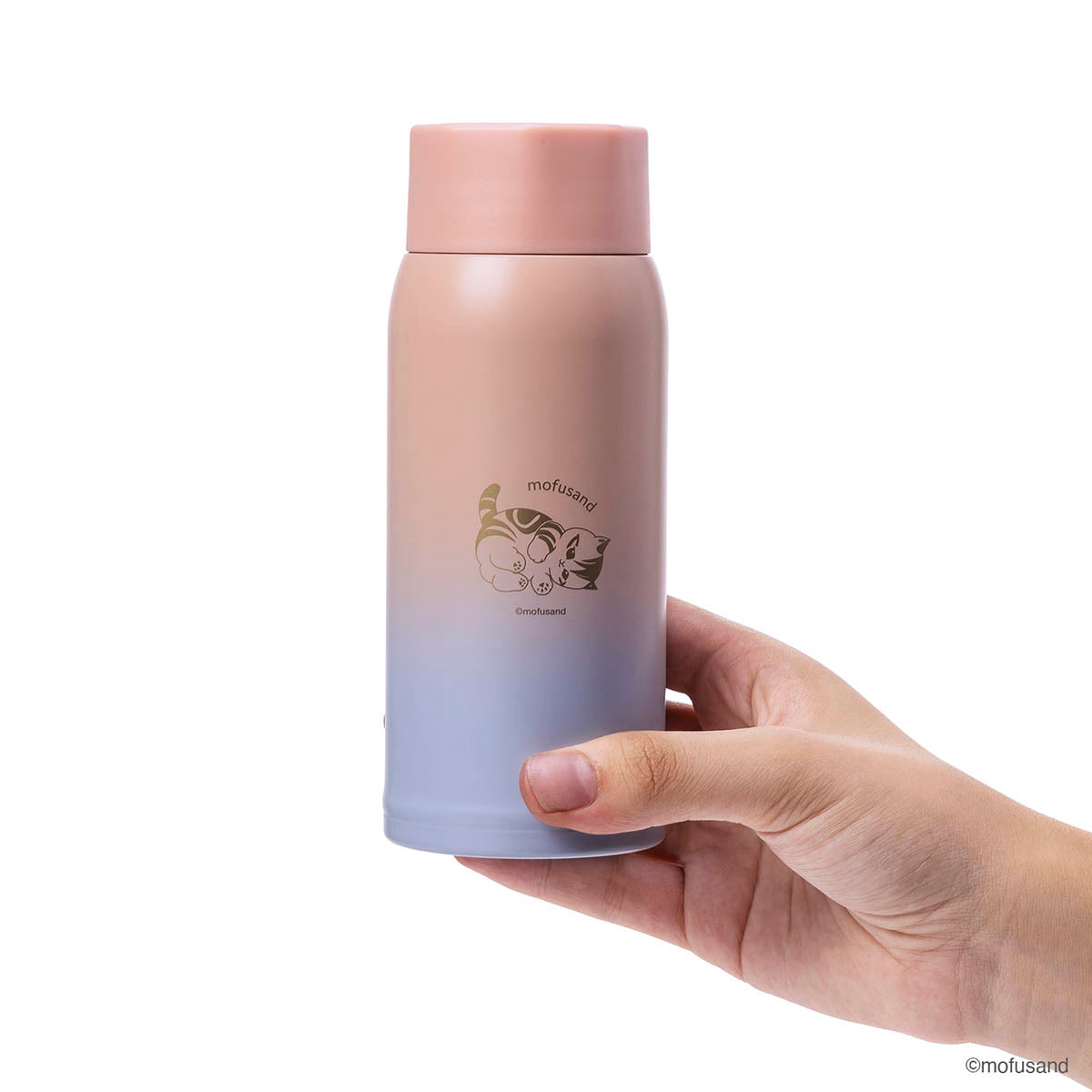 mofusand 軽量ステンレススクリューボトル medium(ピンク) | mofusand