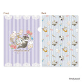 mofusand A4 資料夾 茶會(紫色)