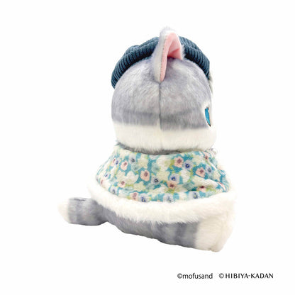 mofusand × HIBIYA-KADAN Plush Cape Meow (Blue)