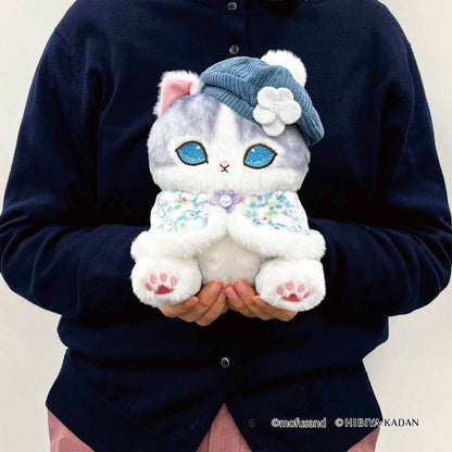 mofusand × HIBIYA-KADAN Plush Cape Meow (Blue)