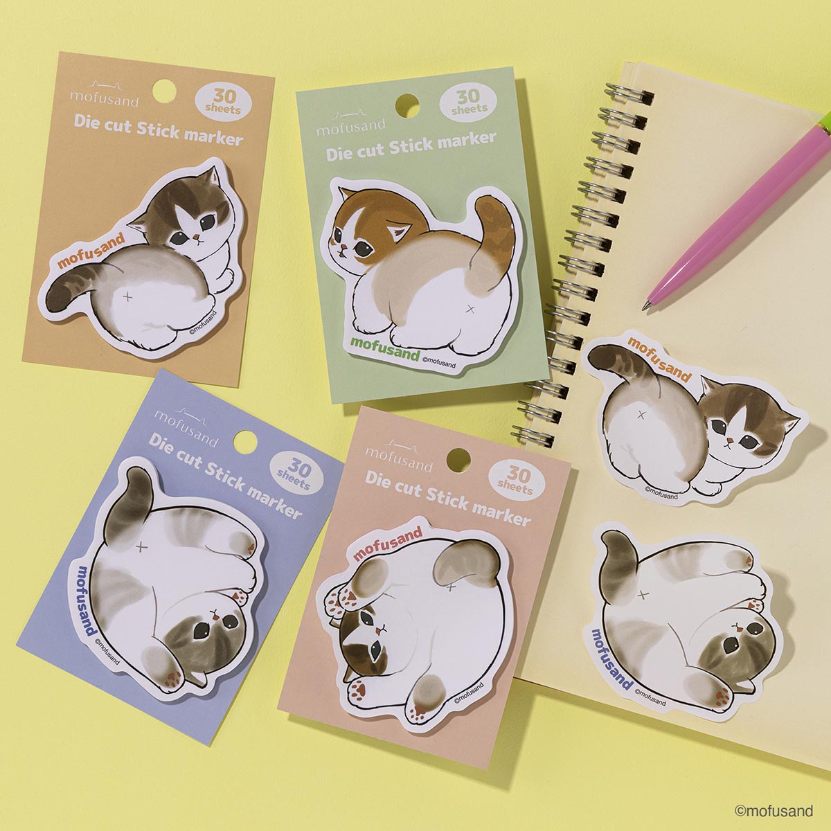 mofusand 다이컷 점착 메모지 (엉덩이 왼쪽)