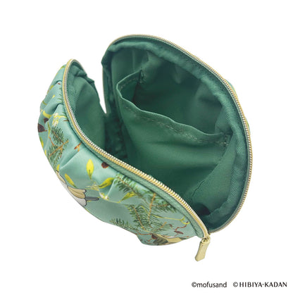 mofusand × HIBIYA-KADAN Round Pouch (Green)