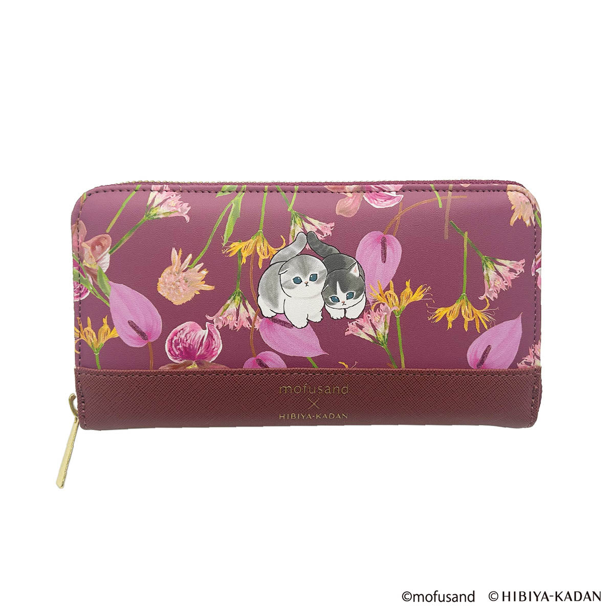 mofusand × HIBIYA-KADAN Long Wallet (Red)
