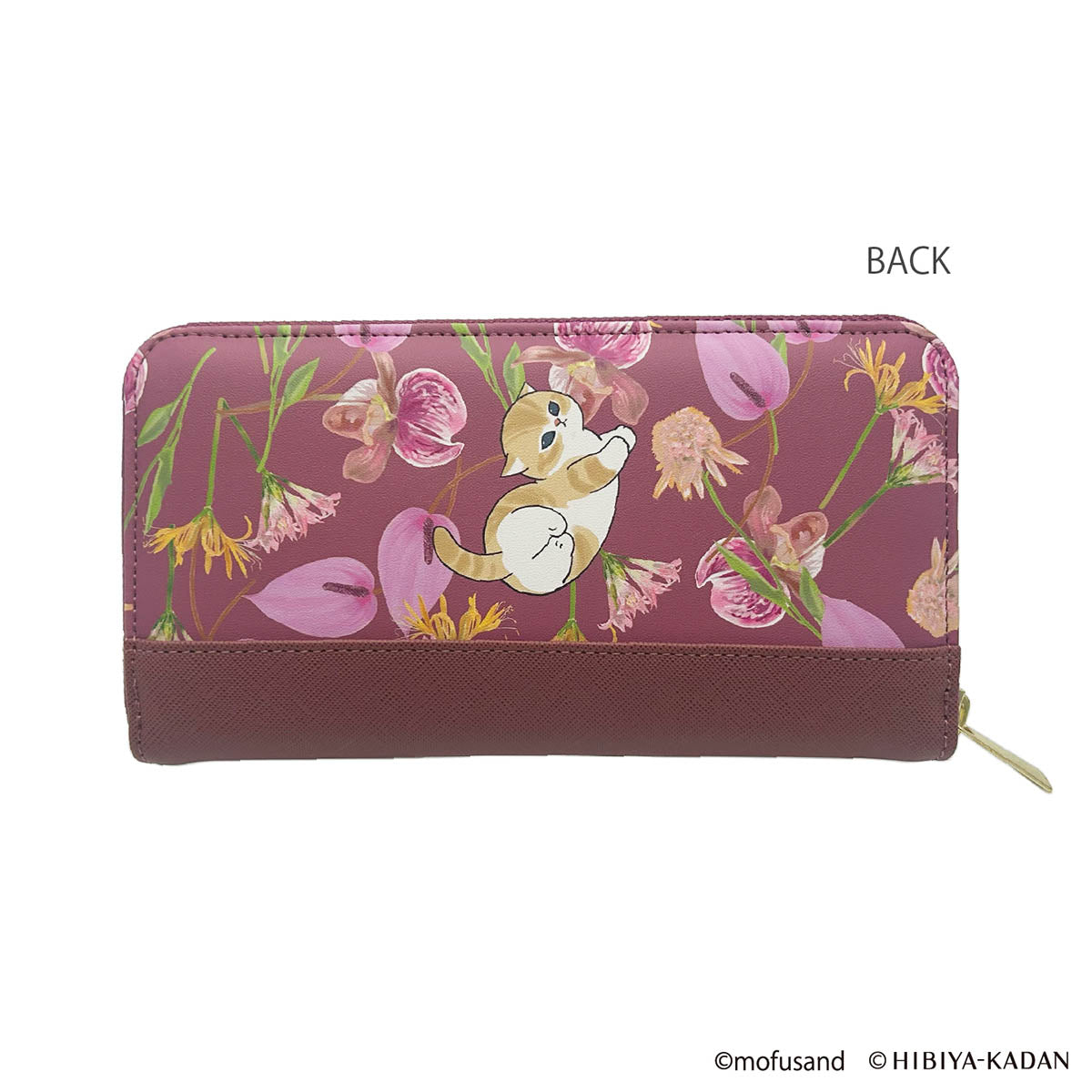 mofusand × HIBIYA-KADAN Long Wallet (Red)